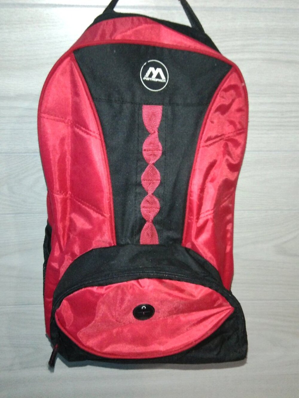 Metropack Backpack Youth School Multi-Compartment Red & Black Lightweight